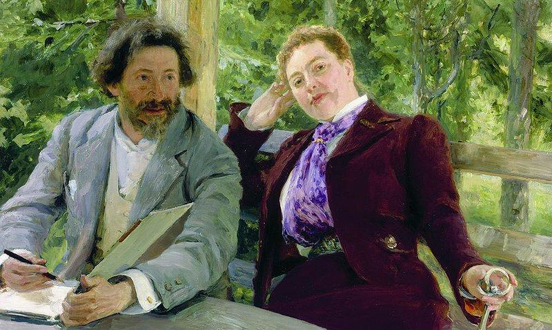 Self portrait with Natalia Borisovna Nordman-Severova.